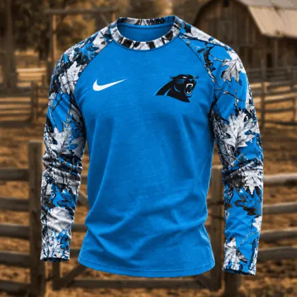 Carolina Panthers | Premium NFL Camo Hunting Long Sleeve Shirt TD