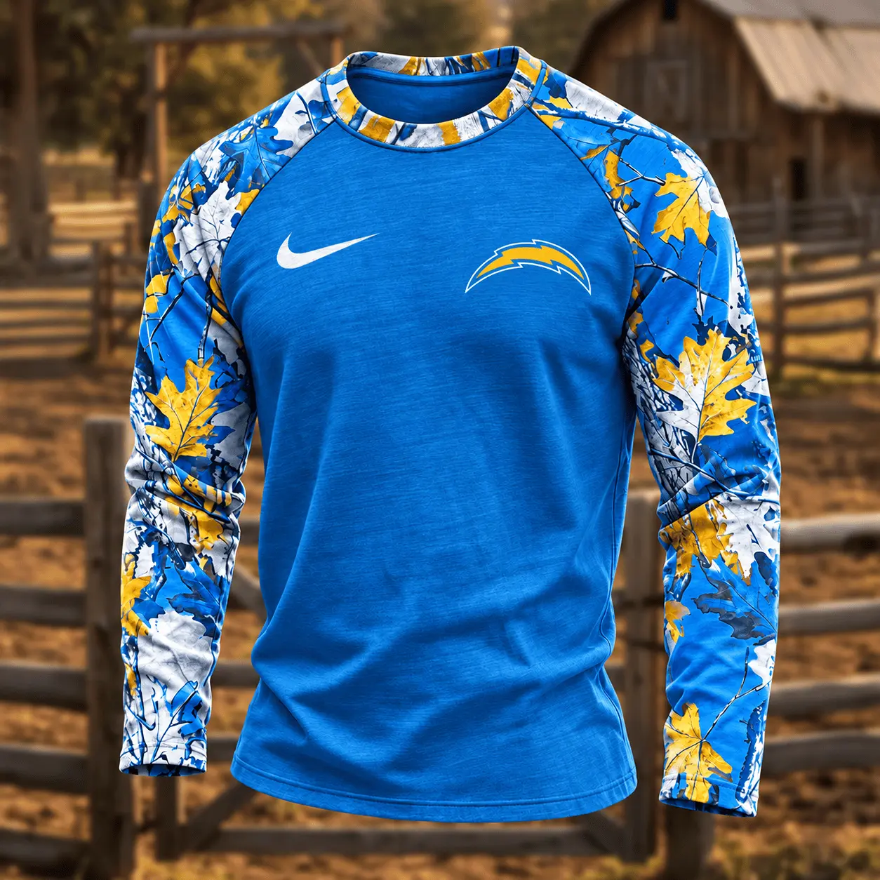 Los Angeles Chargers | Premium NFL Camo Hunting Long Sleeve Shirt TD