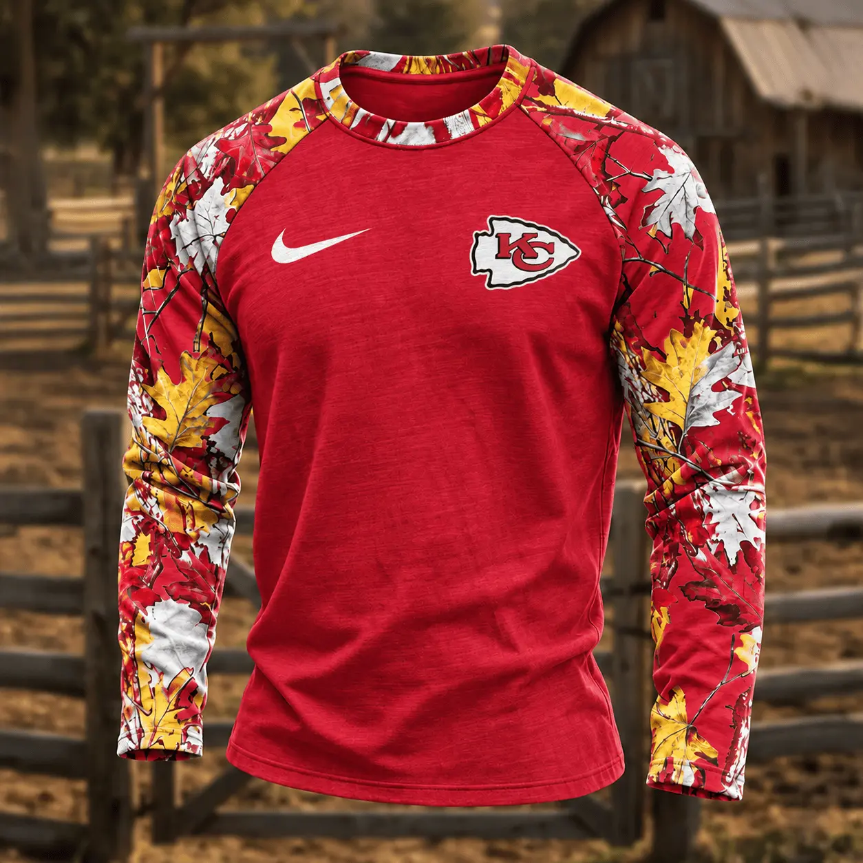 Kansas City Chiefs | Premium NFL Camo Hunting Long Sleeve Shirt TD