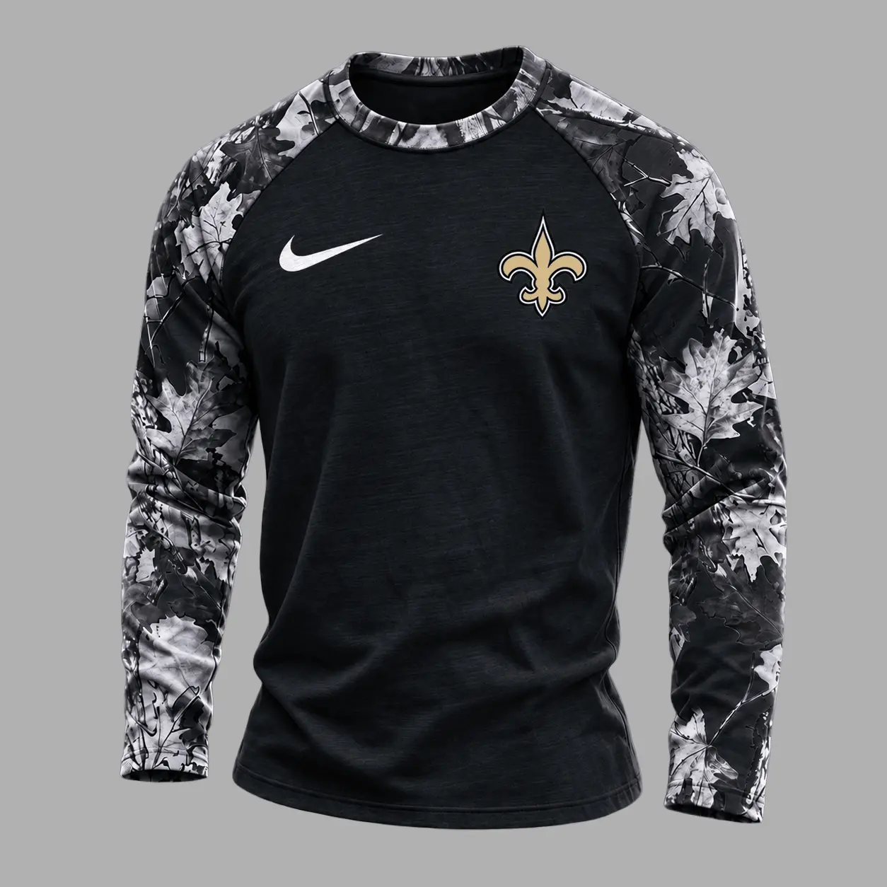 New Orleans Saints | Premium NFL Camo Hunting Long Sleeve Shirt TD - Image 2