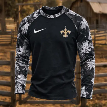 New Orleans Saints | Premium NFL Camo Hunting Long Sleeve Shirt TD