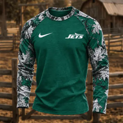 New York Jets | Premium NFL Camo Hunting Long Sleeve Shirt TD