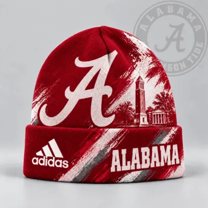 Alabama Crimson Tide | Premium NCAA Varsity Brushstroke Knit Cuffed Beanie NDN