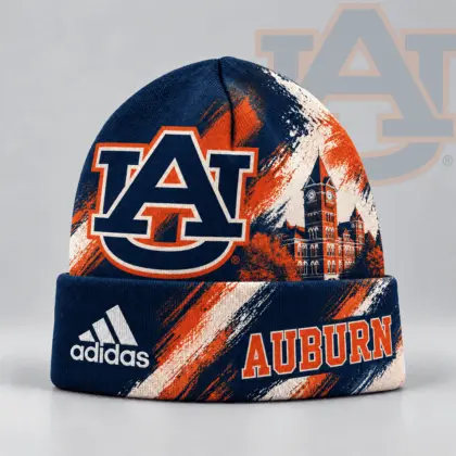 Auburn Tigers | Premium NCAA Varsity Brushstroke Knit Cuffed Beanie NDN