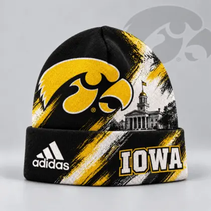Iowa Hawkeyes | Premium NCAA Varsity Brushstroke Knit Cuffed Beanie NDN