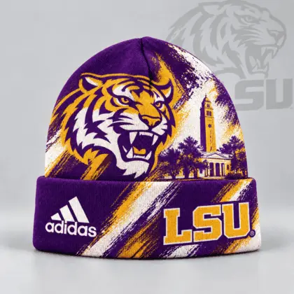 Lsu Tigers | Premium NCAA Varsity Brushstroke Knit Cuffed Beanie NDN