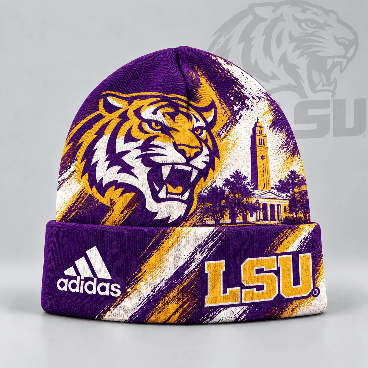 Lsu Tigers | Premium NCAA Varsity Brushstroke Knit Cuffed Beanie NDN