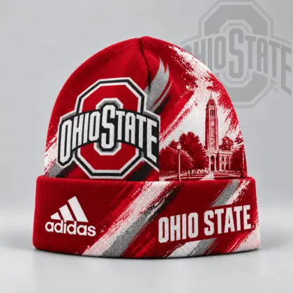 Ohio State Buckeyes | Premium NCAA Varsity Brushstroke Knit Cuffed Beanie NDN
