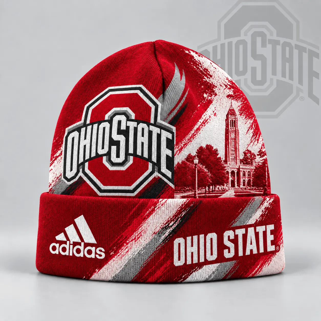 Ohio State Buckeyes | Premium NCAA Varsity Brushstroke Knit Cuffed Beanie NDN