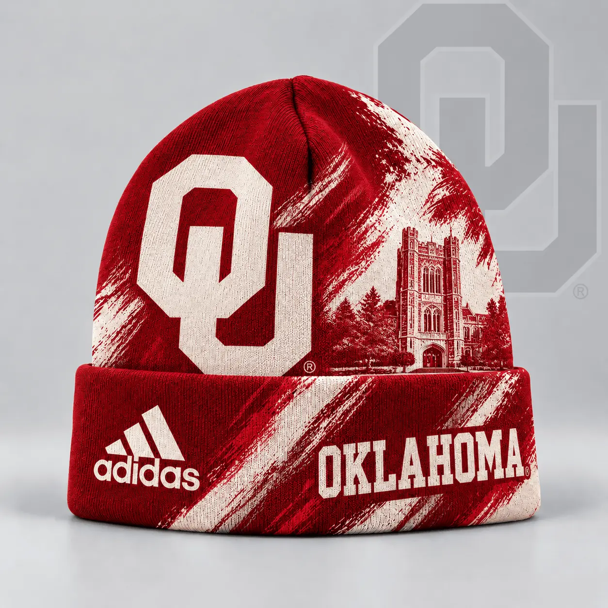 Oklahoma Sooners | Premium NCAA Varsity Brushstroke Knit Cuffed Beanie NDN