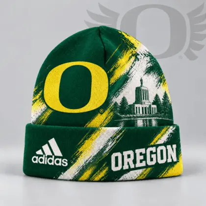 Oregon Ducks | Premium NCAA Varsity Brushstroke Knit Cuffed Beanie NDN