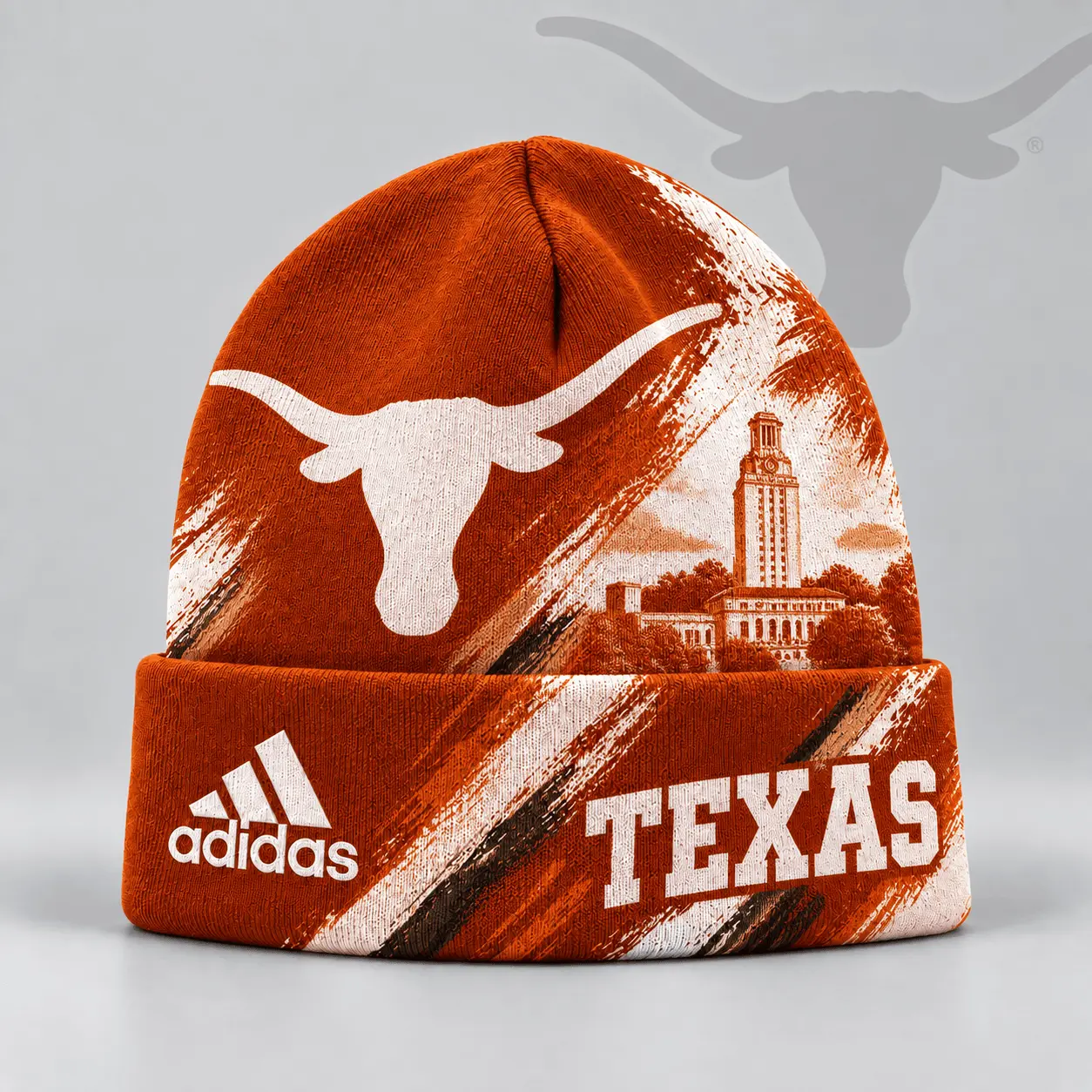 Texas Longhorns | Premium NCAA Varsity Brushstroke Knit Cuffed Beanie NDN
