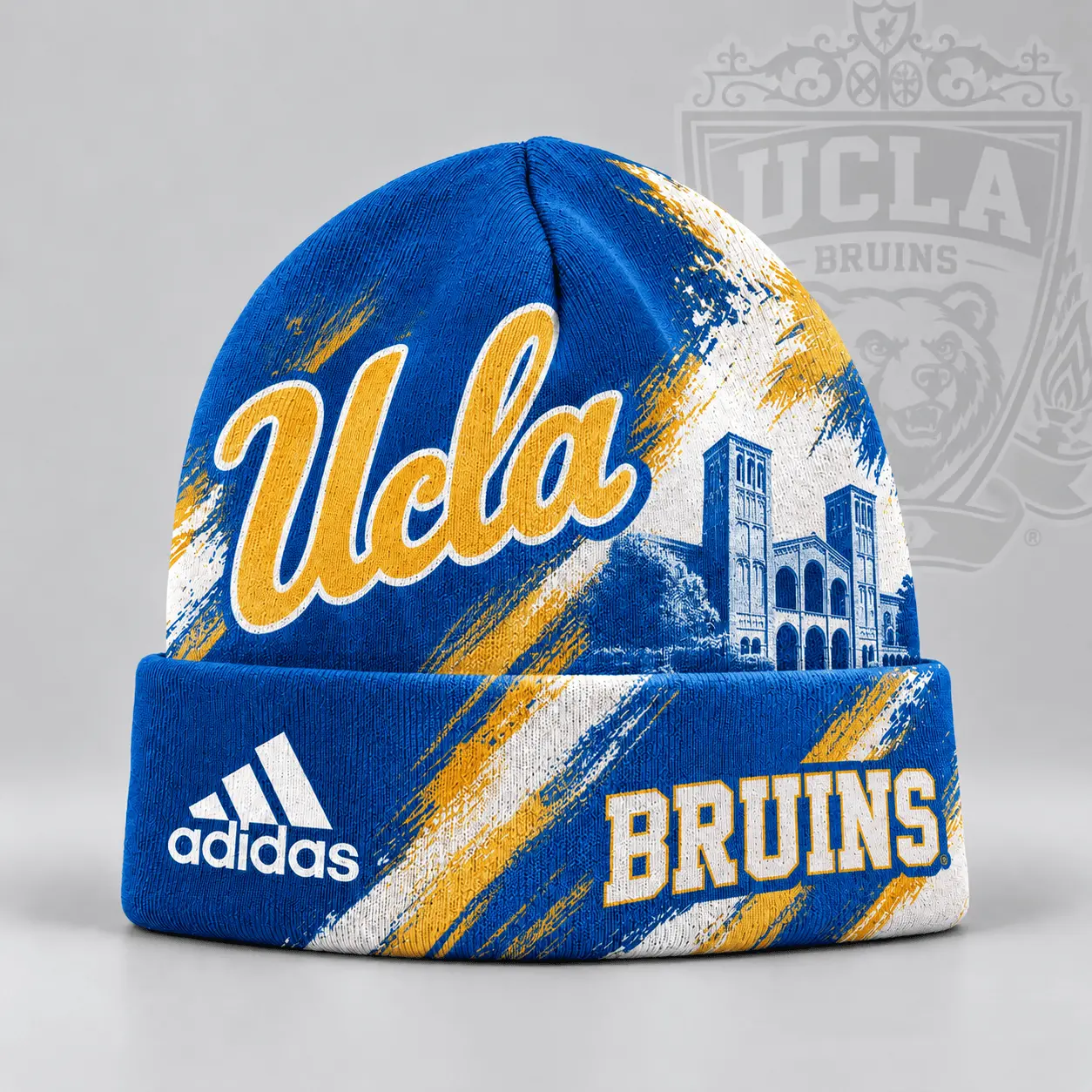 Ucla Bruins | Premium NCAA Varsity Brushstroke Knit Cuffed Beanie NDN