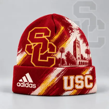 Usc Trojans | Premium NCAA Varsity Brushstroke Knit Cuffed Beanie NDN