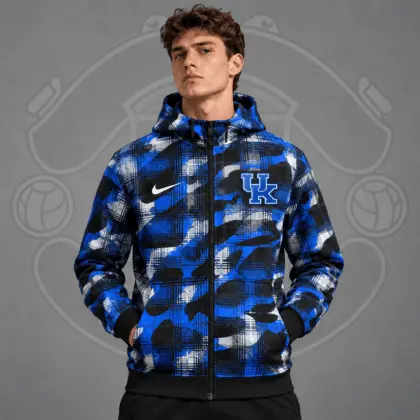 Kentucky Wildcats | Premium NCAA Tactical Plaid Camo All Over Print Full Zip Hooded Jacket NDN