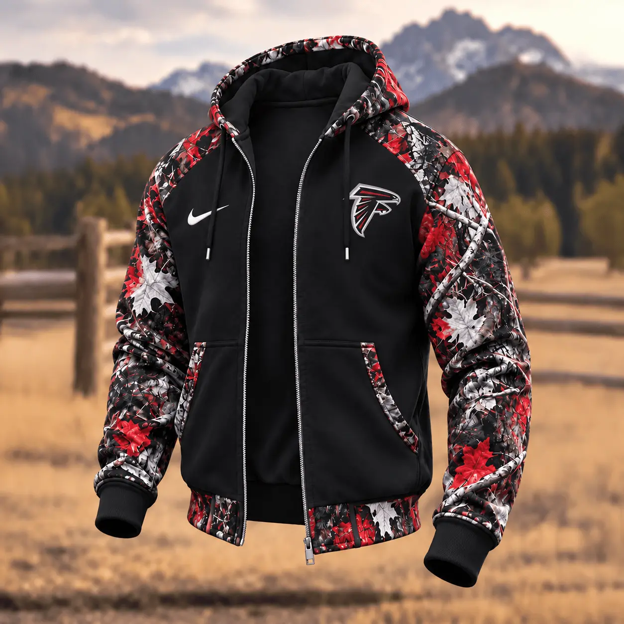 Atlanta Falcons | Premium NFL Camo Hunting Zip Hoodie TD