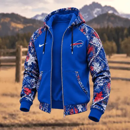 Buffalo Bills | Premium NFL Camo Hunting Zip Hoodie TD