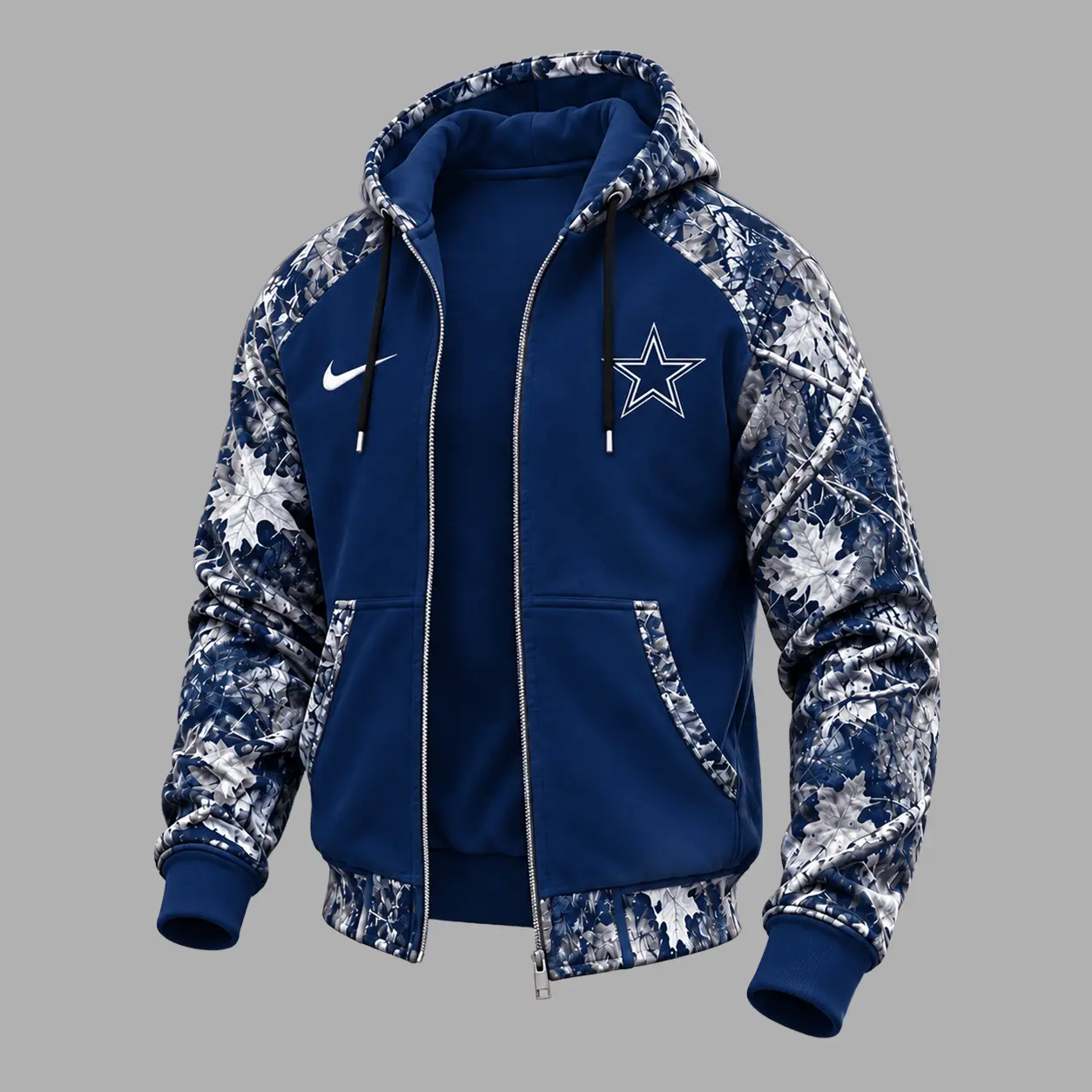 Dallas Cowboys | Premium NFL Camo Hunting Zip Hoodie TD - Image 2