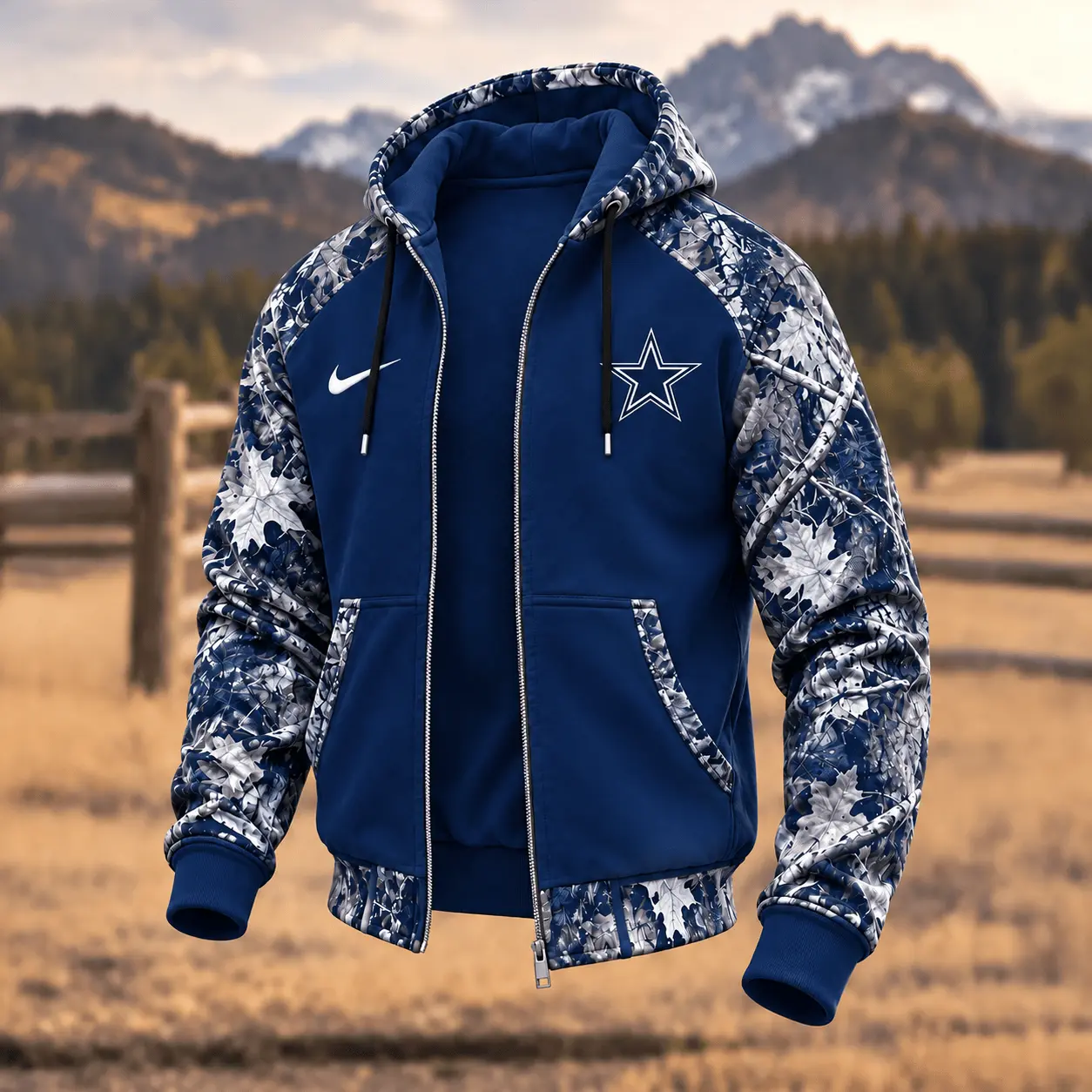 Dallas Cowboys | Premium NFL Camo Hunting Zip Hoodie TD