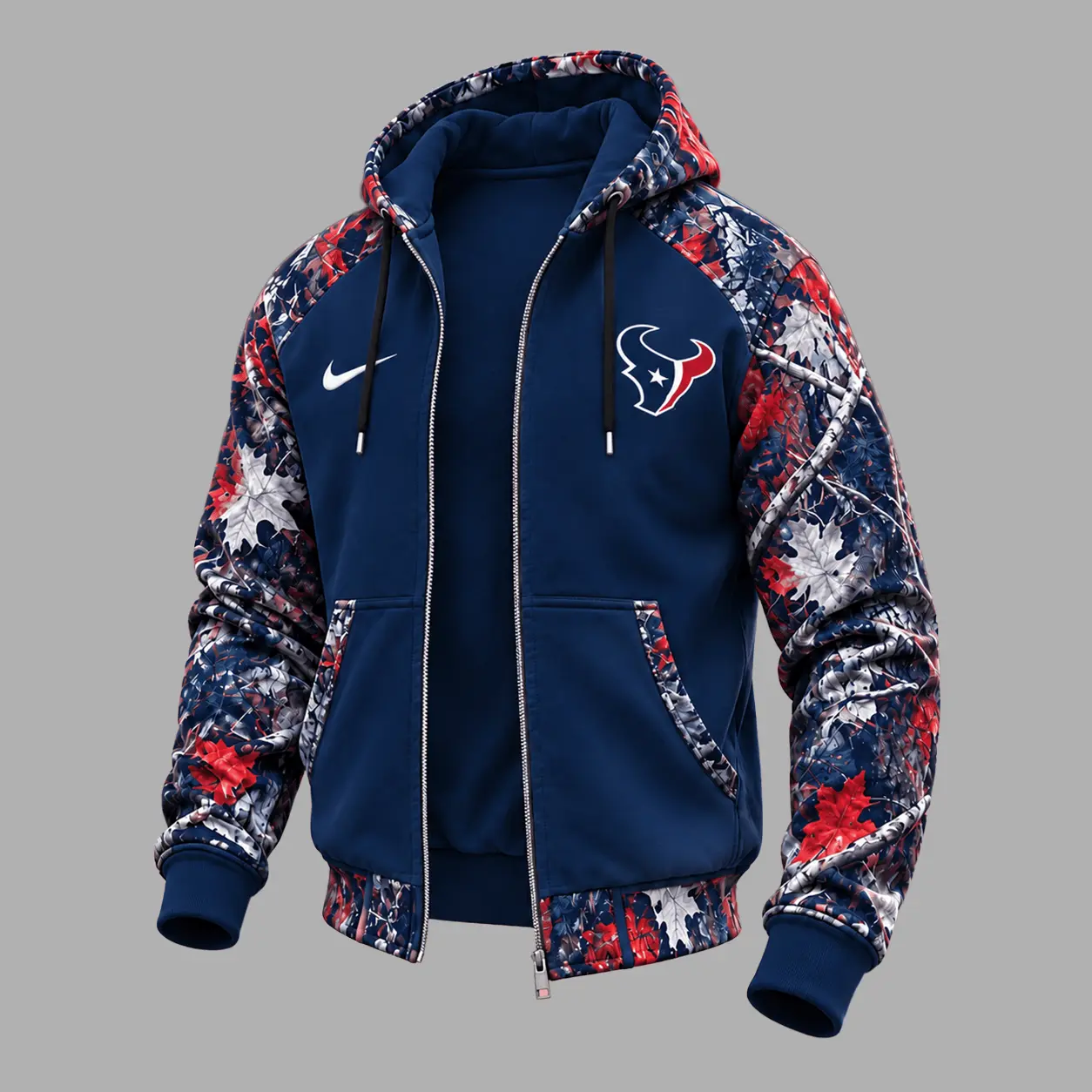 Houston Texans | Premium NFL Camo Hunting Zip Hoodie TD - Image 2