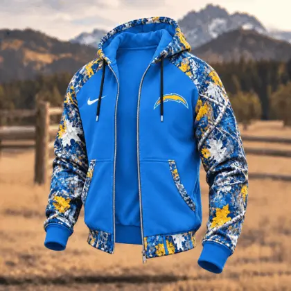 Los Angeles Chargers | Premium NFL Camo Hunting Zip Hoodie TD
