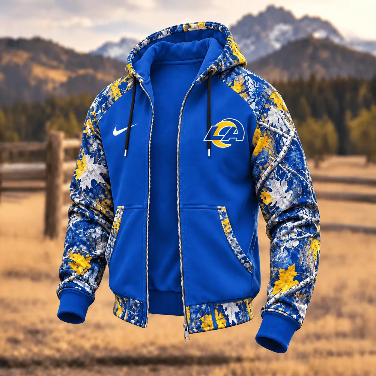 Los Angeles Rams | Premium NFL Camo Hunting Zip Hoodie TD
