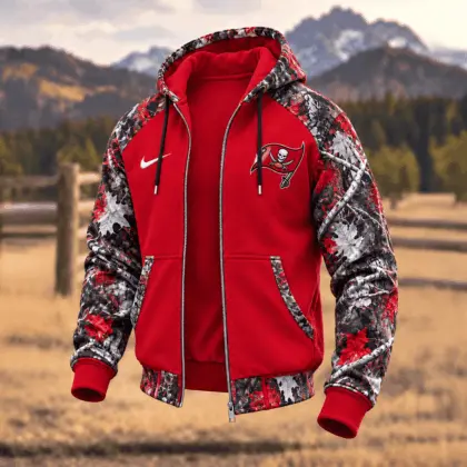 Tampa Bay Buccaneers | Premium NFL Camo Hunting Zip Hoodie TD