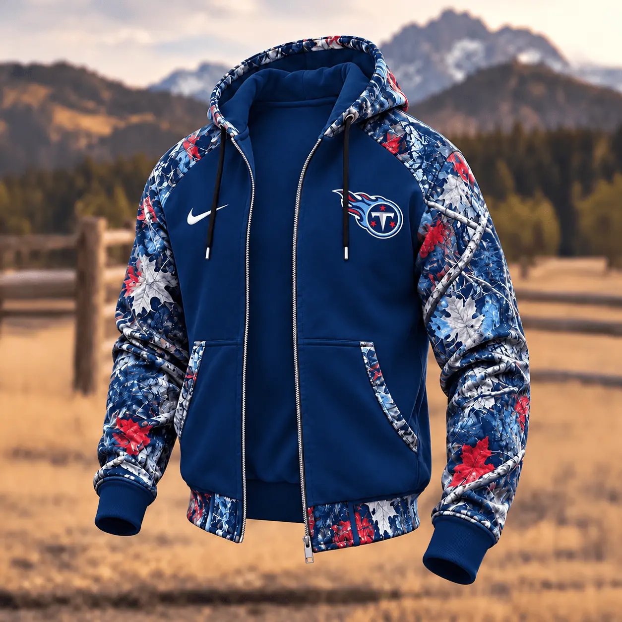 Tennessee Titans | Premium NFL Camo Hunting Zip Hoodie TD