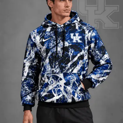 Kentucky Wildcats | Premium NCAA Electric Splatter Camo All Over Print Pullover Hoodie NDN