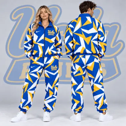 Ucla Bruins | Premium NCAA Shattered Prism All Over Print Full Zip Track Jacket And Jogger Pants Set NDN
