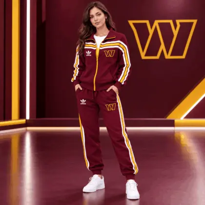 Washington Commanders | Premium NFL Classic Varsity Stripe Team Logo Jacket & Jogger Set TD