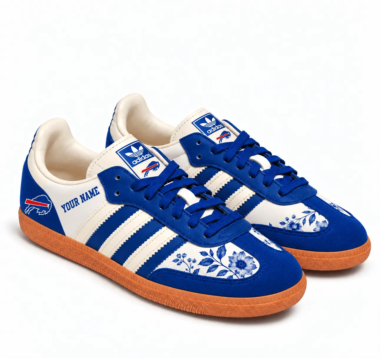 Buffalo Bills | Premium NFL Team Spirit Floral Heritage Samba Shoes TD