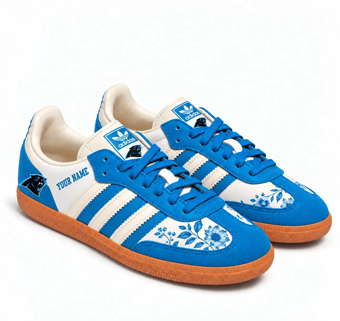 Carolina Panthers | Premium NFL Team Spirit Floral Heritage Samba Shoes TD