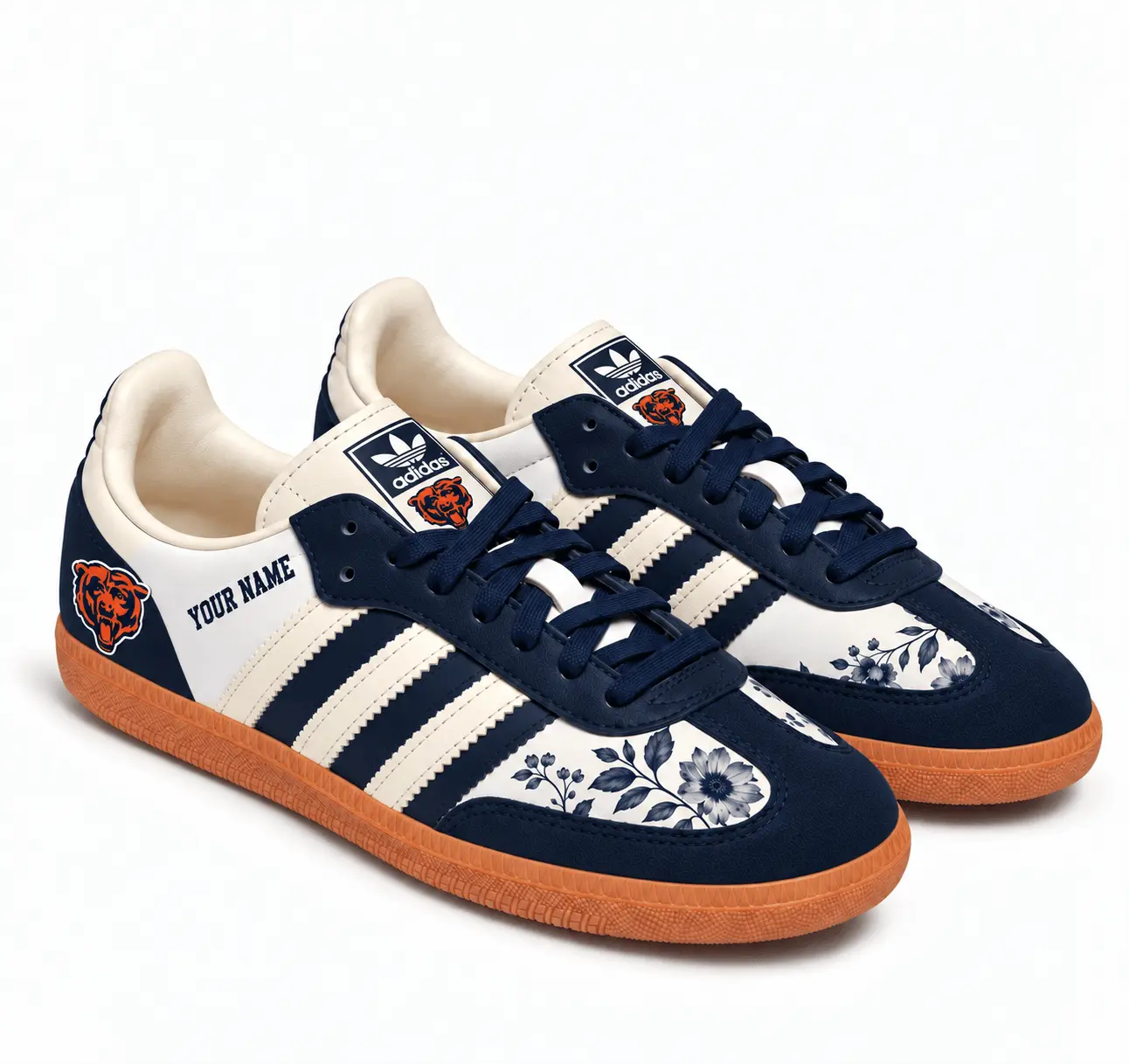 Chicago Bears | Premium NFL Team Spirit Floral Heritage Samba Shoes TD