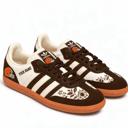 Cleveland Browns | Premium NFL Team Spirit Floral Heritage Samba Shoes TD