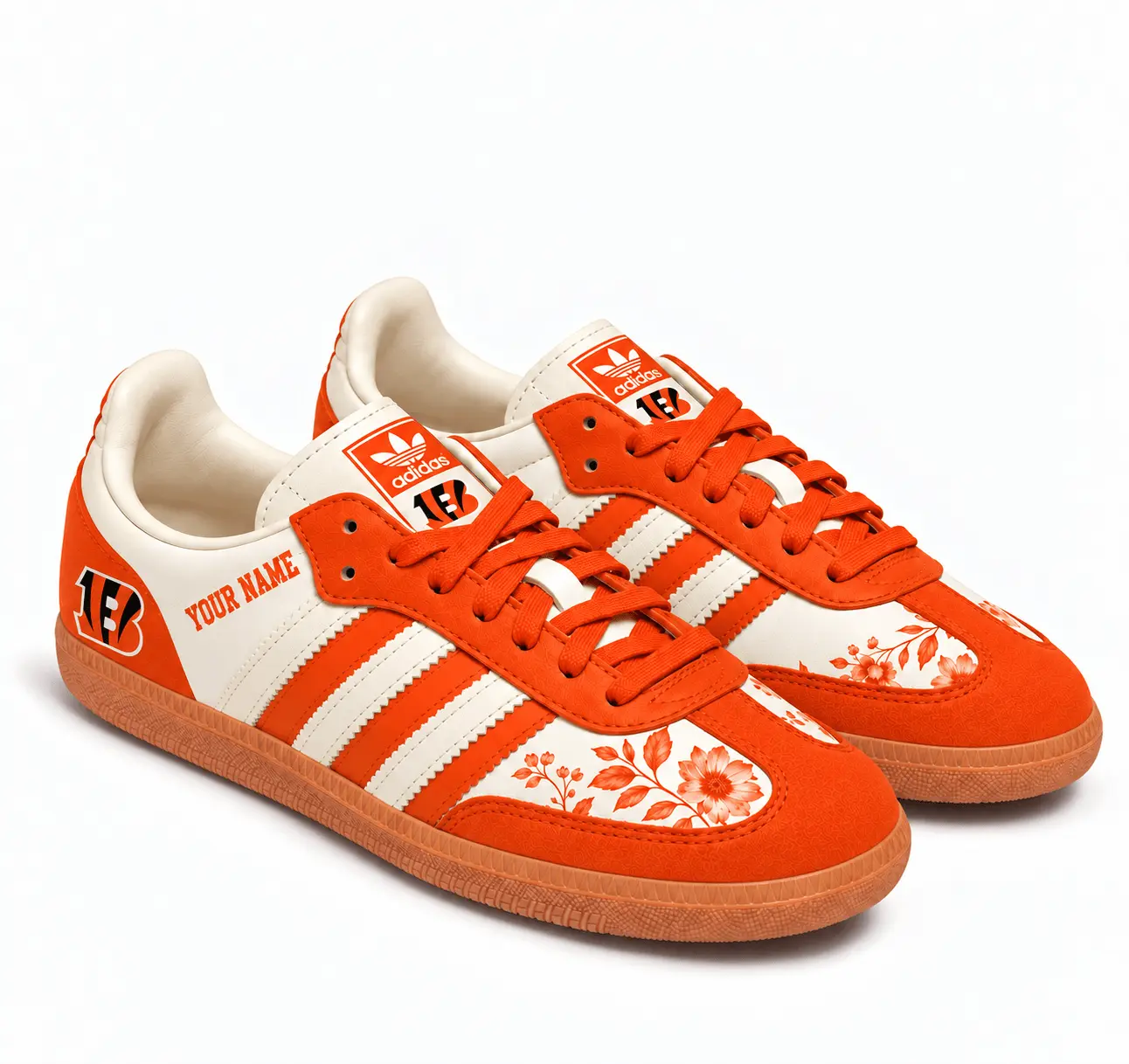 Cincinnati Bengals | Premium NFL Team Spirit Floral Heritage Samba Shoes TD