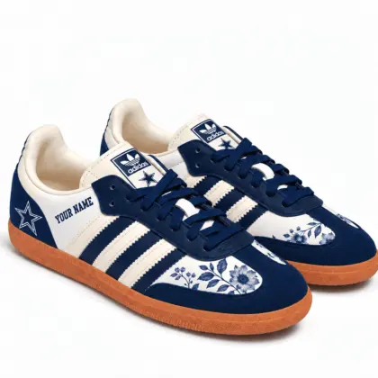 Dallas Cowboys | Premium NFL Team Spirit Floral Heritage Samba Shoes TD