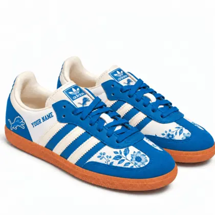 Detroit Lions | Premium NFL Team Spirit Floral Heritage Samba Shoes TD