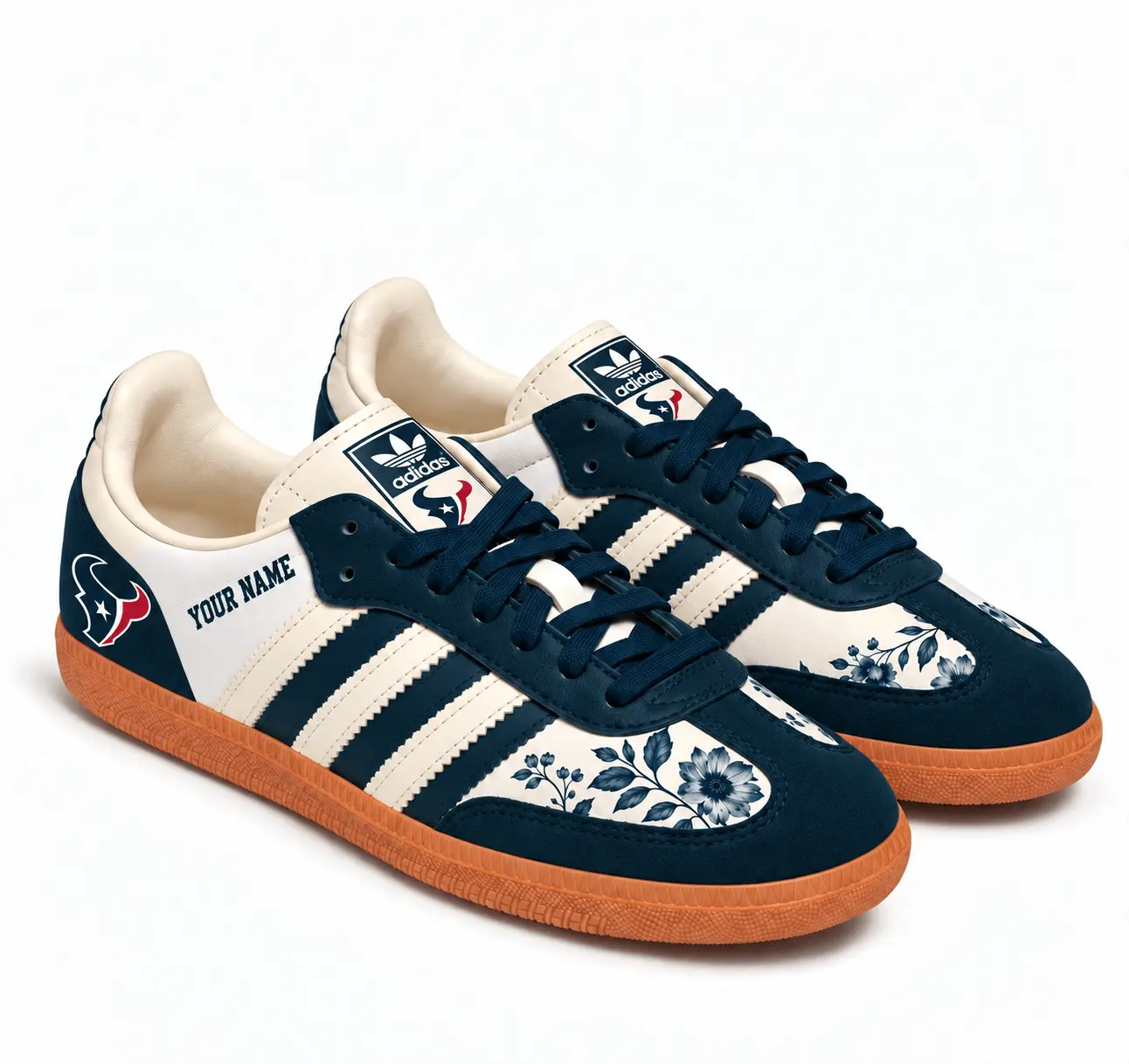 Houston Texans | Premium NFL Team Spirit Floral Heritage Samba Shoes TD