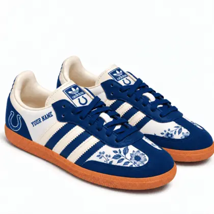 Indianapolis Colts | Premium NFL Team Spirit Floral Heritage Samba Shoes TD