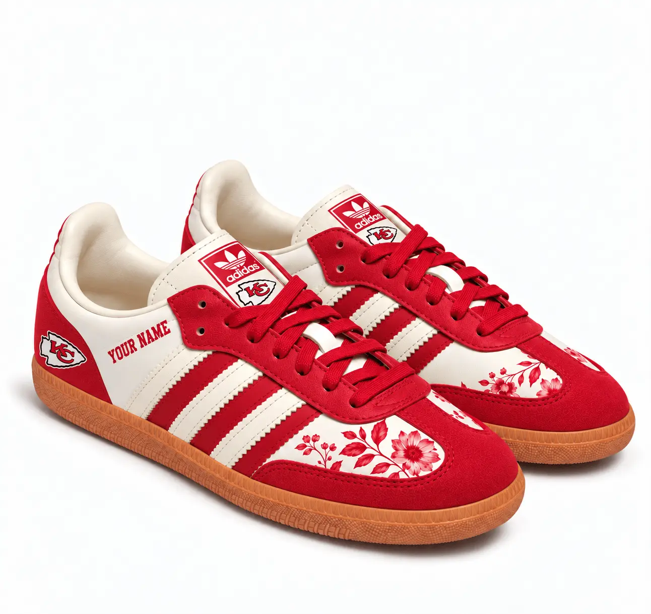 Kansas City Chiefs | Premium NFL Team Spirit Floral Heritage Samba Shoes TD