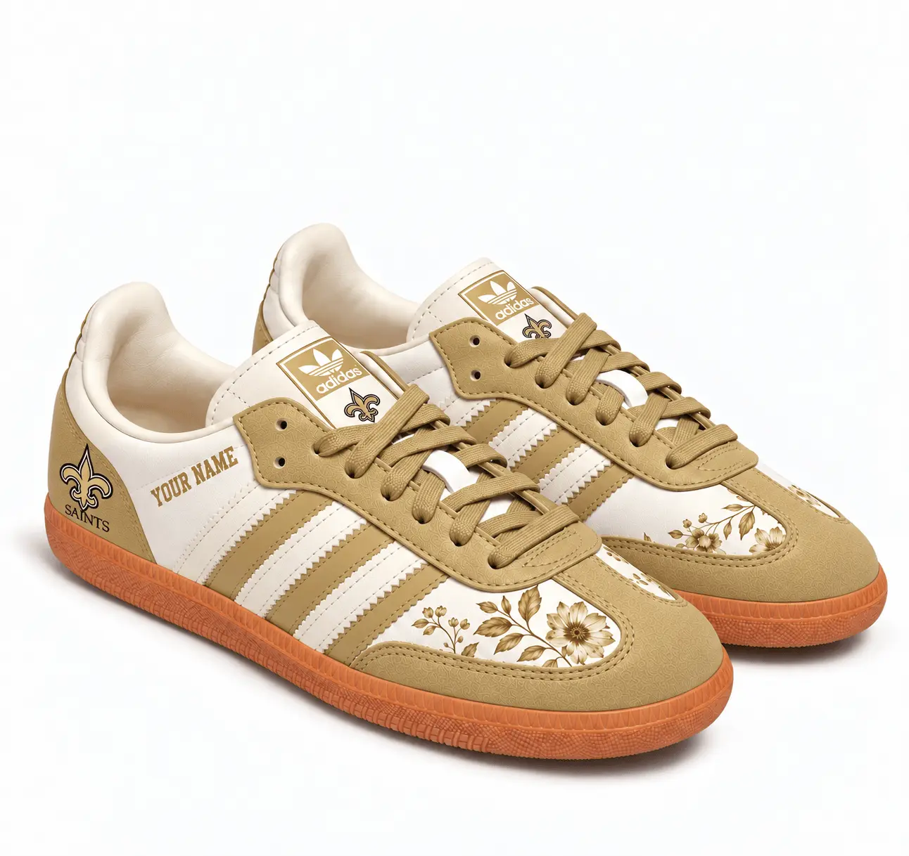 New Orleans Saints | Premium NFL Team Spirit Floral Heritage Samba Shoes TD