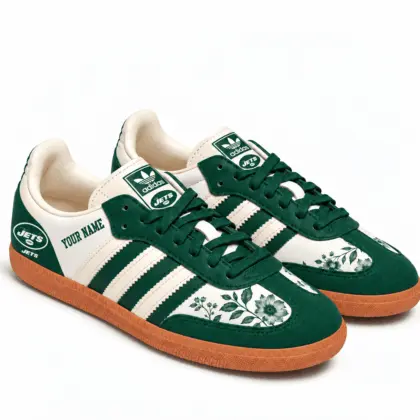 New York Jets | Premium NFL Team Spirit Floral Heritage Samba Shoes TD