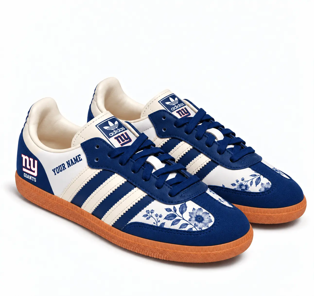 New York Giants | Premium NFL Team Spirit Floral Heritage Samba Shoes TD