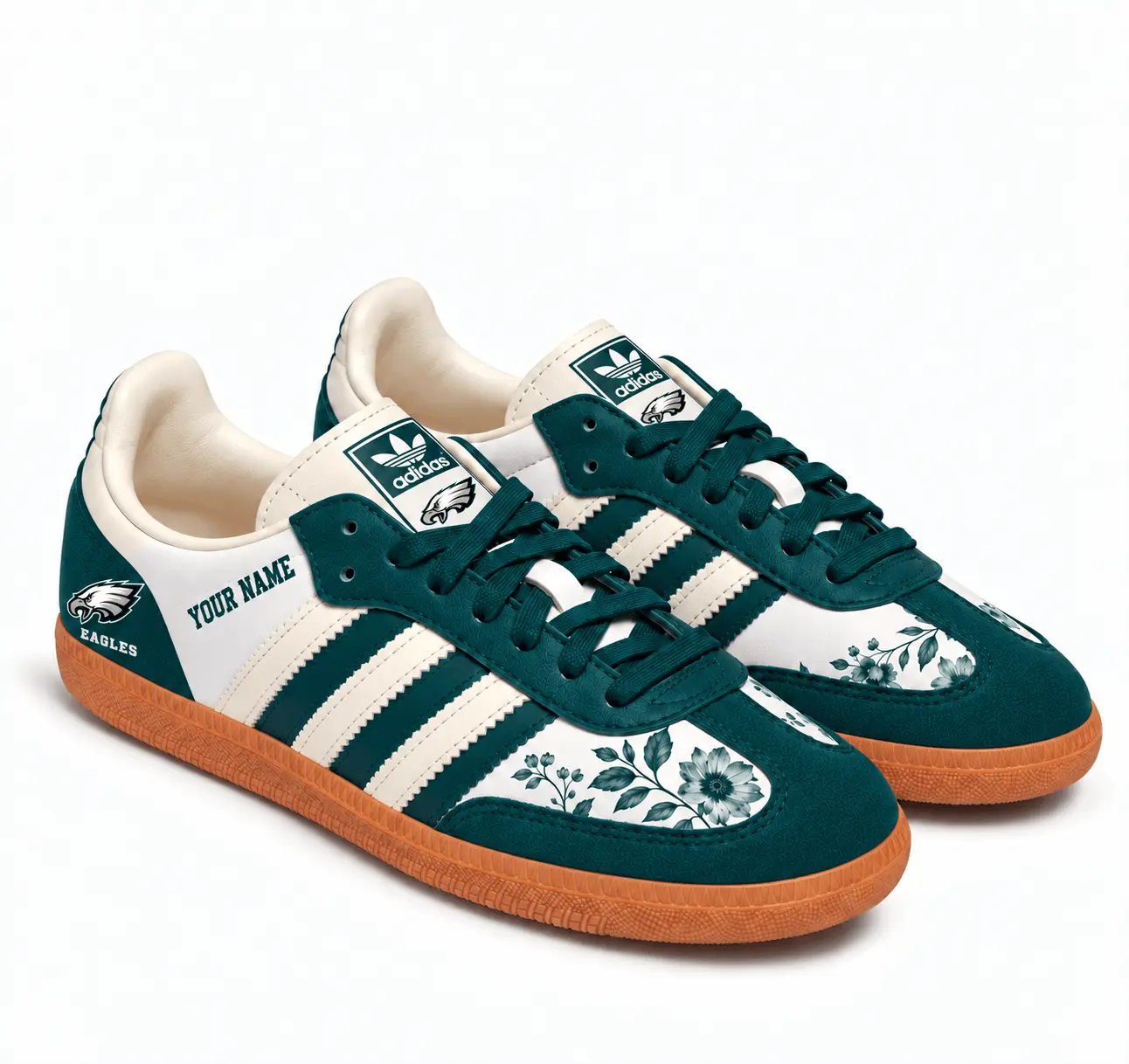 Philadelphia Eagles | Premium NFL Team Spirit Floral Heritage Samba Shoes TD