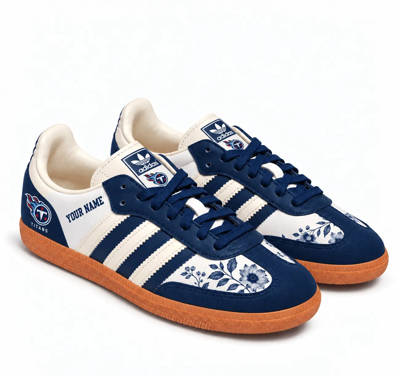 Tennessee Titans | Premium NFL Team Spirit Floral Heritage Samba Shoes TD
