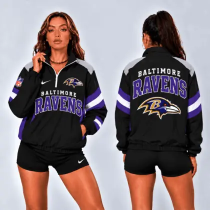 Baltimore Ravens | Premium NFL Retro Colorblock Zipper Jackets NTT