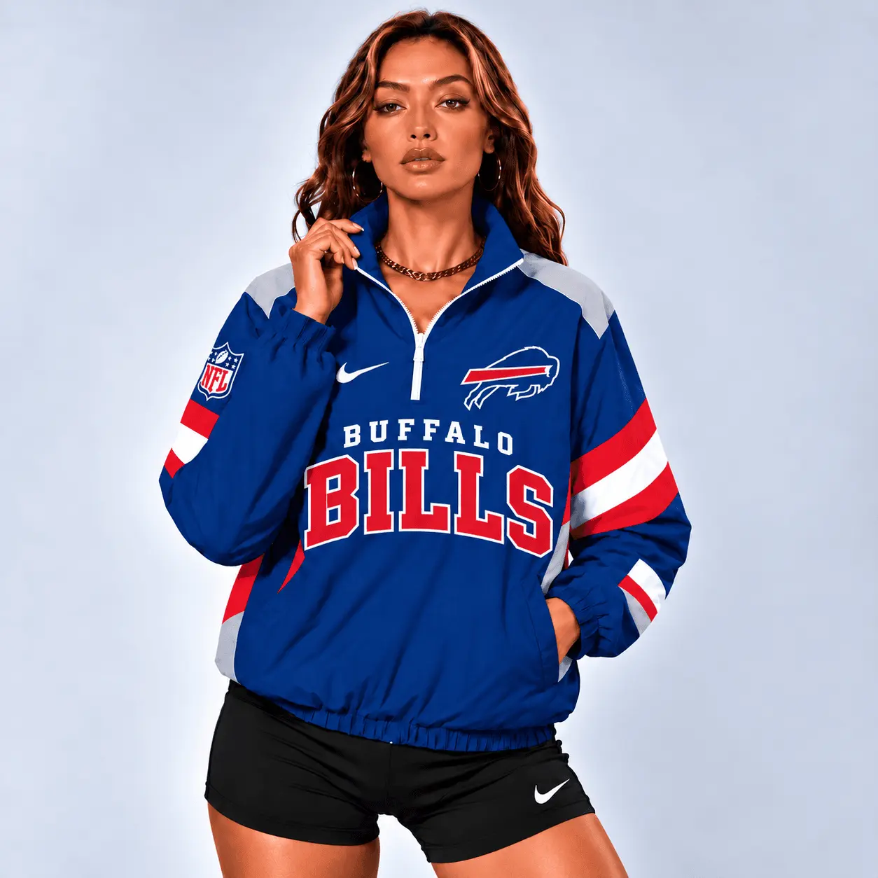 Buffalo Bills | Premium NFL Retro Colorblock Zipper Jackets NTT - Image 2