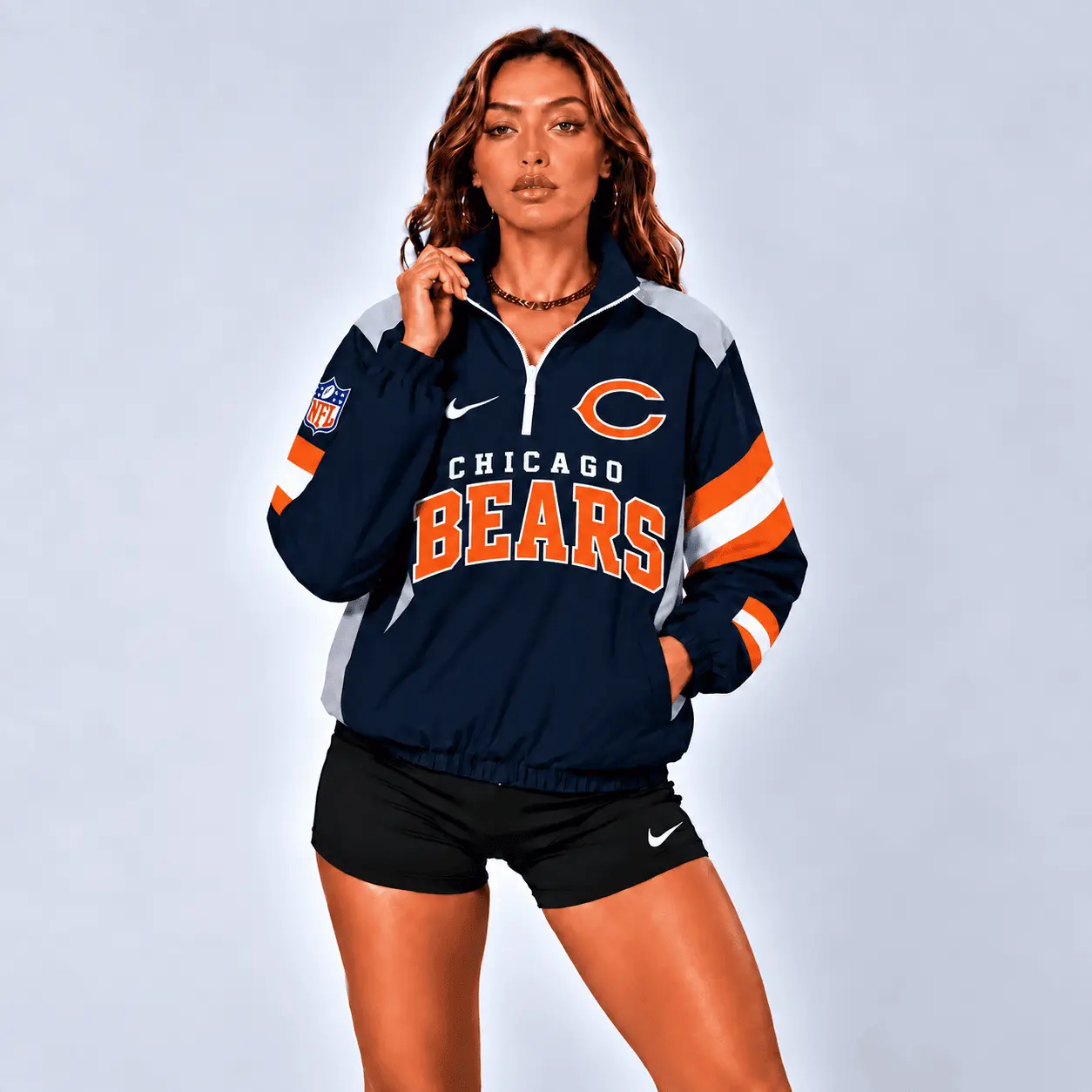 Chicago Bears | Premium NFL Retro Colorblock Zipper Jackets NTT - Image 2