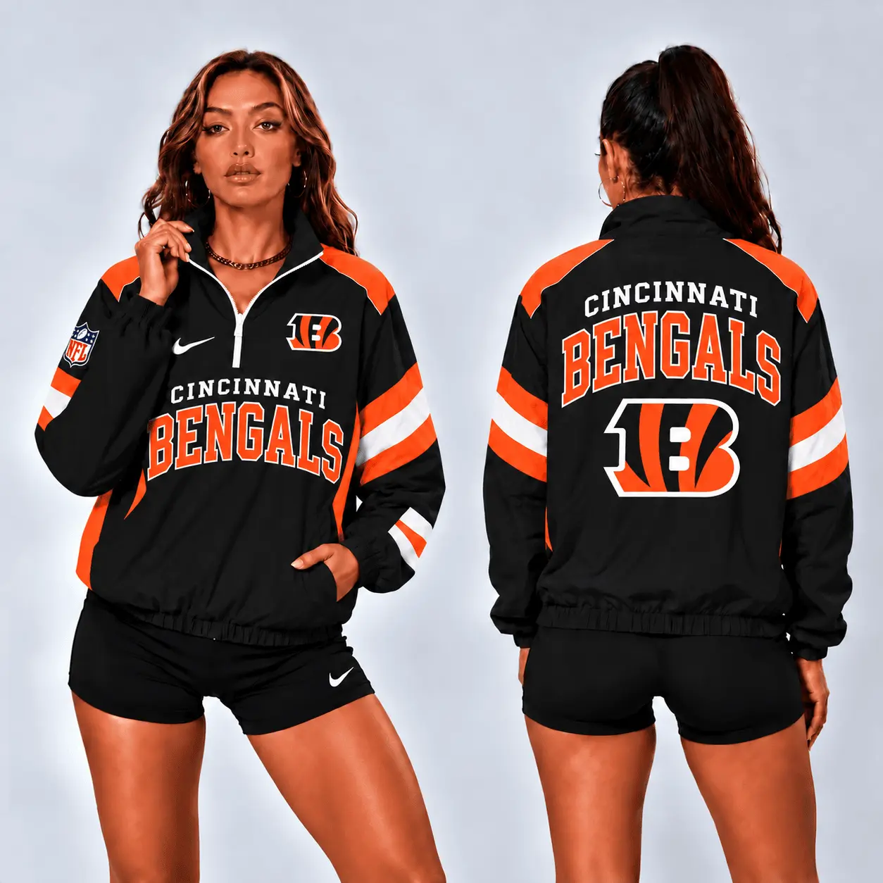 Cincinnati Bengals | Premium NFL Retro Colorblock Zipper Jackets NTT